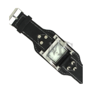 ROCK montre cuir noir clouté – Image 3