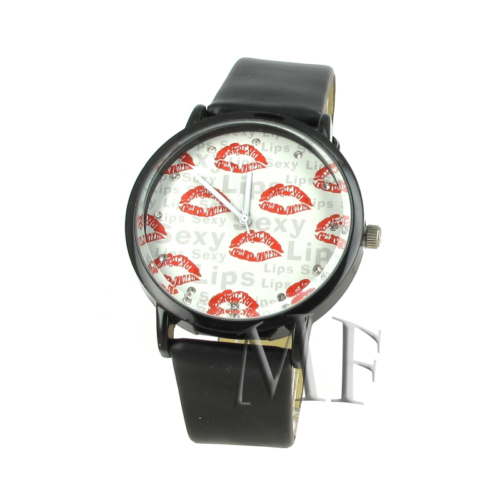 montre cadran fantaisie rouge kiss