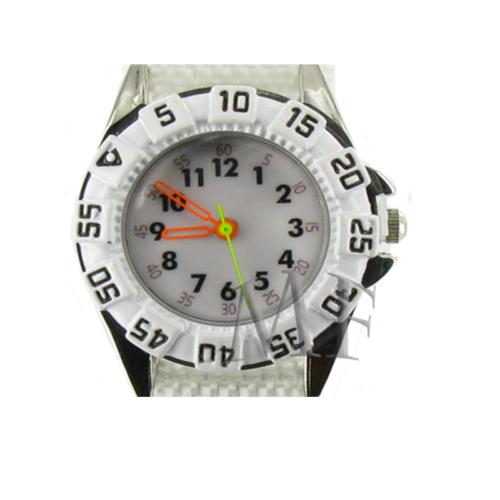 Montre enfant sport Velcro blanc