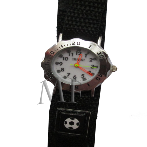 Montre enfant sport Velcro Noir motif foot – Image 4