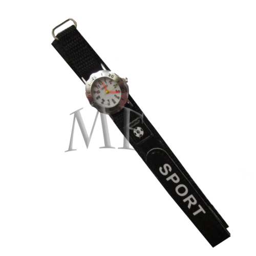 Montre enfant sport Velcro Noir motif foot – Image 3