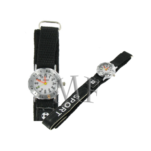 Montre enfant sport Velcro Noir motif foot – Image 2