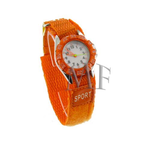 Montre enfant sport Velcro orange