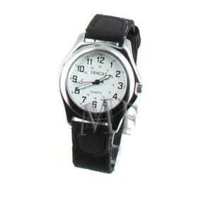 Montre sport bracelet tissu noir