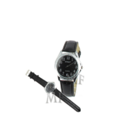 montre bracelet homme cuir noir Mustang