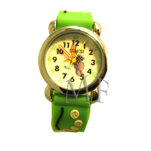 montre ocean antaisie enfant couleur verte et étoile de mer et poisson multicolore