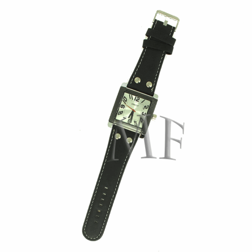 montre bracelet clouté noir noir épais